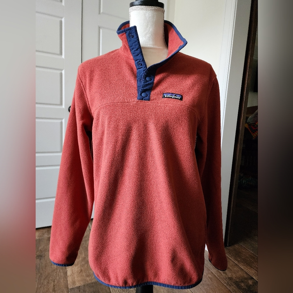 Patagonia Pullover Fleece with Navy Trim